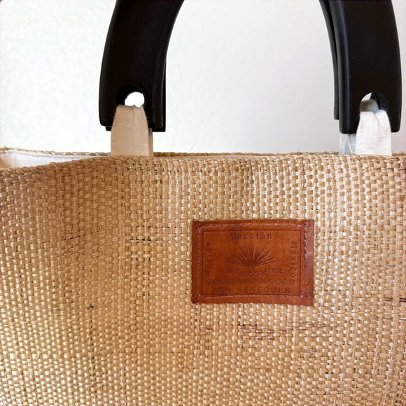 Yucatan Meixco Raffia Summer Tote Bag - Picture 5 of 6